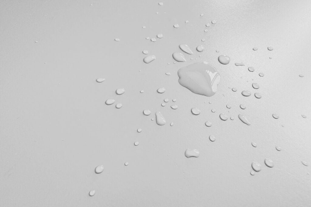 Droplets on Smooth Surface indicative of water scarcity