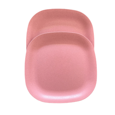 2 pink plates with no background