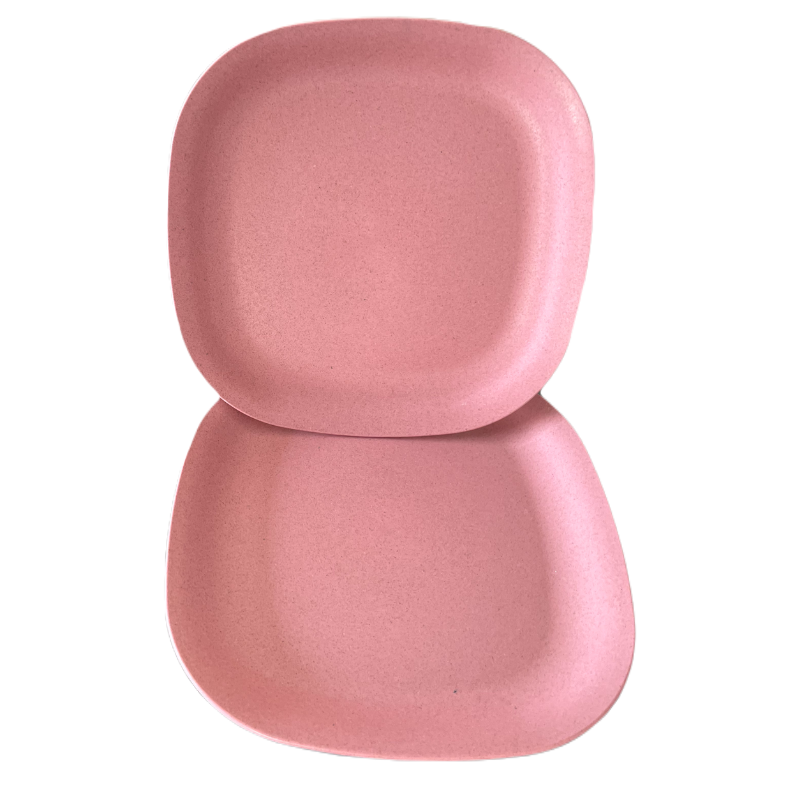 2 Pink plates with no background