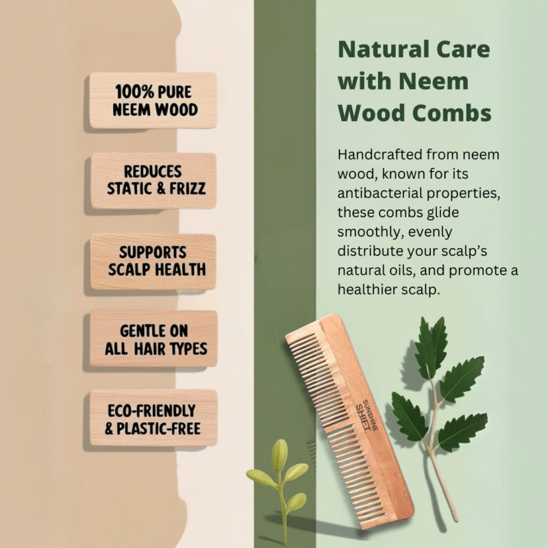 neem wood combs benefits description