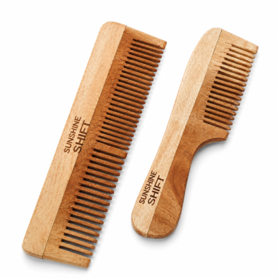 Neem Wood Combs – Dual Tooth, Wide Tooth & Combo Pack