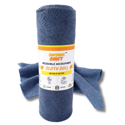 Sunshine Shift microfiber cleaning cloth roll main image blue color roll